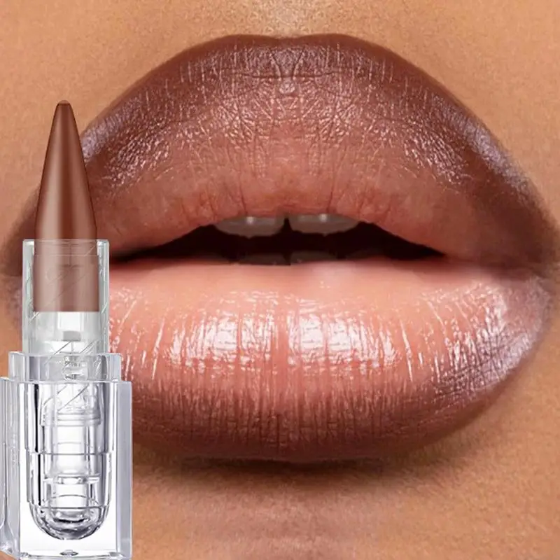 Lápiz Delineador de labios mate, lápiz delineador de labios marrón desnudo, lápiz labial mate de terciopelo desnudo, maquillaje de contorno, lápiz labial rojo Sexy, colorete delineador de labios