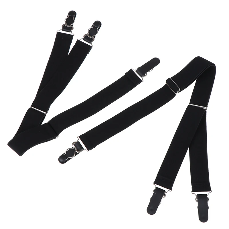 Kemeja tetap Garter sabuk Suspender elastis kemeja HolderAdjustable kaus kaki Suspender