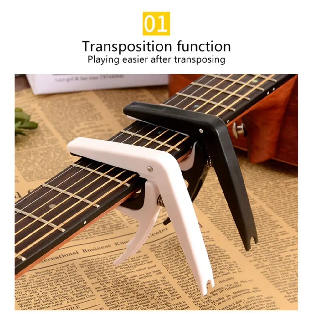 Transpose Professional Clip Acoustic Musical Electric Metronome Guitar Capo Tuner Tune Clamp