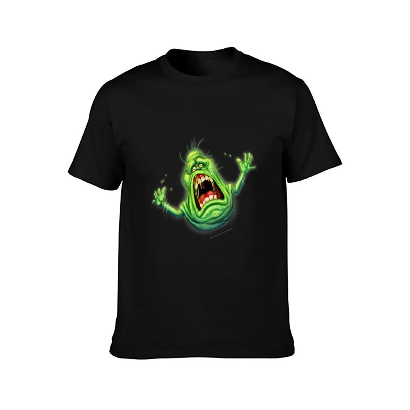 Ghostbusters Slimer Screaming Portrait T-Shirt Casual Pattern Print Tee Shirt