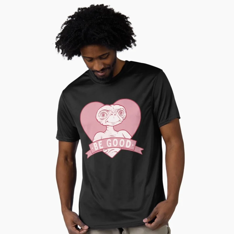 E.T. The Extra Terrestrial 0403 t shirt Retro Alien Movie Graphic Tee for Sci-Fi Fans 100% cotton printed All size Tops S-6XL