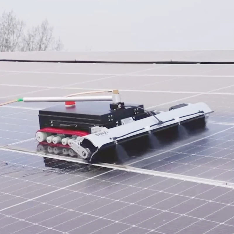 Panel Cleaning Machine Equipment Remote Control Solar Panel Cleaning Brush  Robot Crawler  Solar