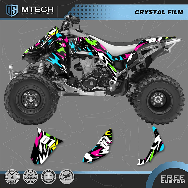 

DSMTECH Motorcycle Graphics Background Decal Stickers For Kawasaki KFX 450 450R Number Name Customize 002