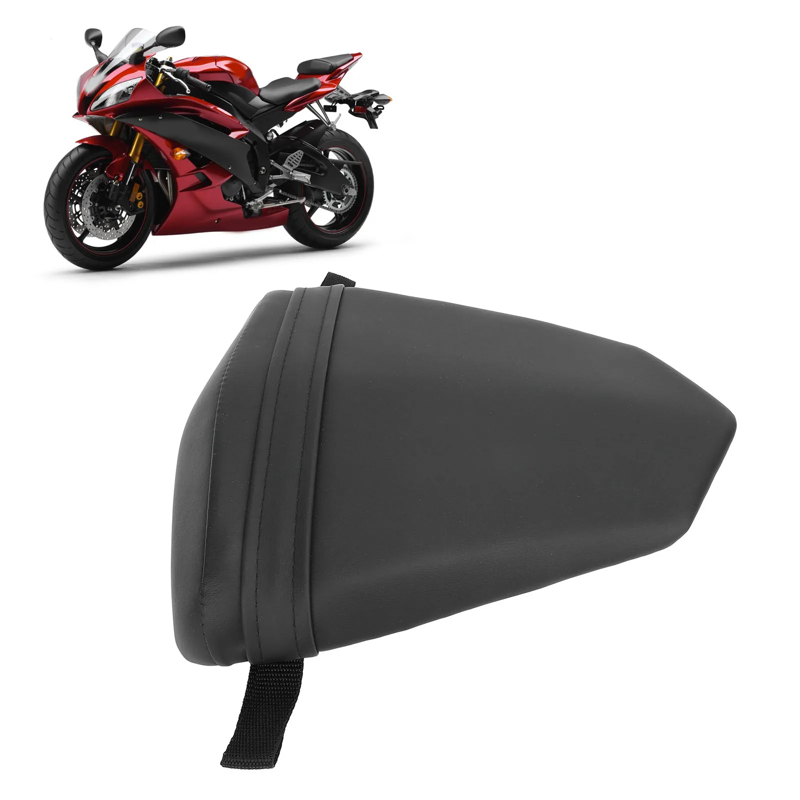 

Подушка на заднее пассажирское сиденье мотоцикла, стильная стабильная опора, кожаная подушка на пассажирское сиденье для YZF R6 YZFR6 2006-2007