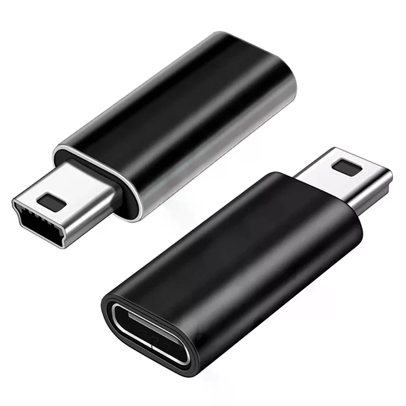 5 Pin USB Adapter B Male to USB Type C Female Data Data Transfer Connector for MP3 Digital Camera GPS Mini