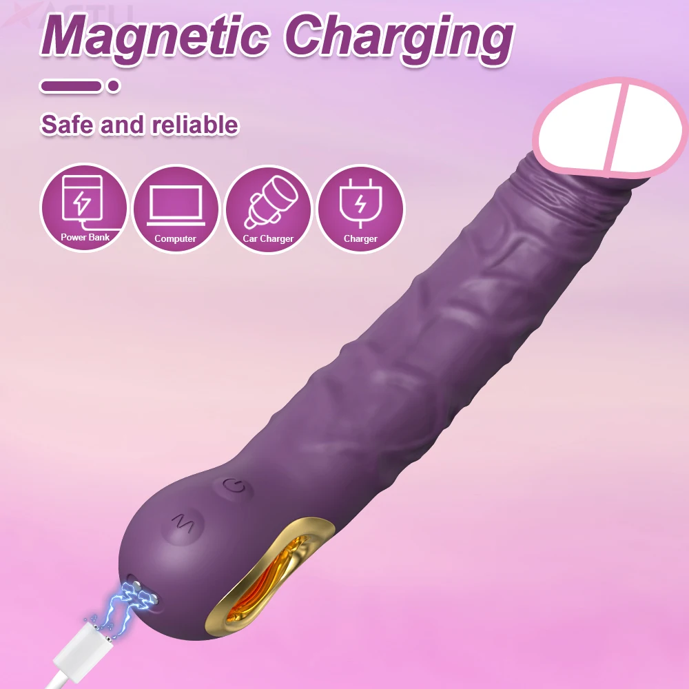 Dildo Vibrator for Women G-Spot Vagina Vibrator Clitoris Nipples Stimulator Female Masturbator Realistic Penis Sex Toy for Women