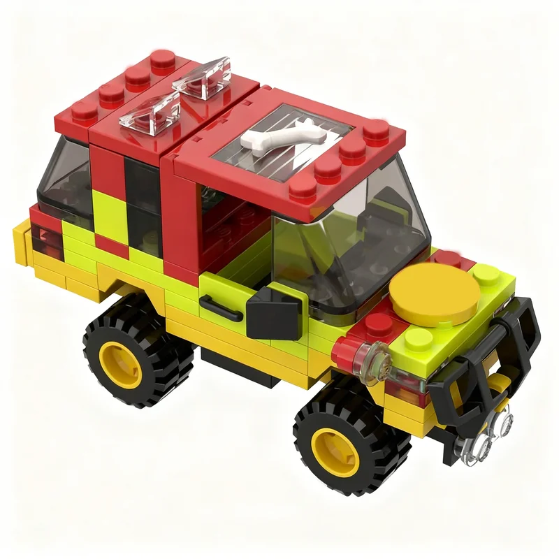 221pcs MOC Jurassices Jurassic Park Retro Classic Fordes Explorer Model Building Blocks Christmas Gift Education DIY Craft Brick