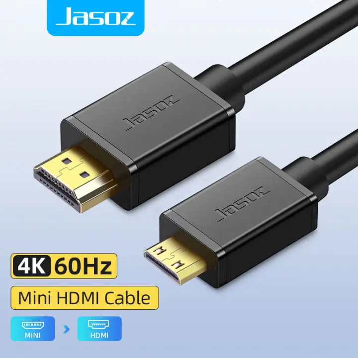 Jasoz Mini HDMI to HDMI Cable Male to Male 4K@60Hz HDMI 2.0 Cable Adapter Bi-Directional for Camera Tablet HDTV Monitor 1m 2m 3m