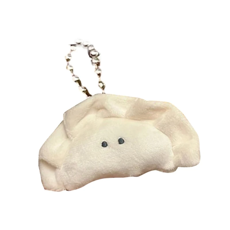 Y1UB Stuffed Plush Toy Tempura Dumplings Keychain Bag Pendants 8cm Small Keychain