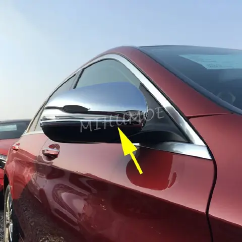 크롬 사이드 백미러 커버 캡, 메르세데스 벤츠 W205 X253 W222 W213 W238 C GLC GLB E S GLA EQA EQB EQC 클래스용, 쉘 LHD