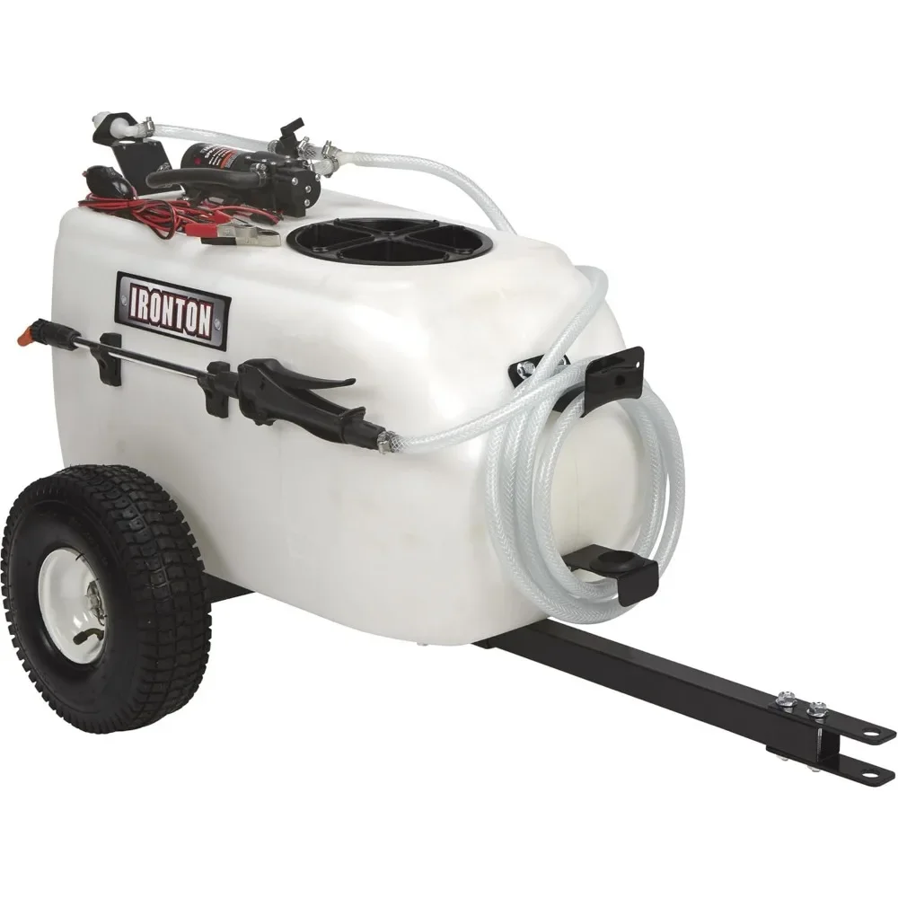 sprayer.Tow-Behind Trailer Broadcast and Spot Sprayer - 13-Gallon Capacity, 1 GPM, 12 Volt DC