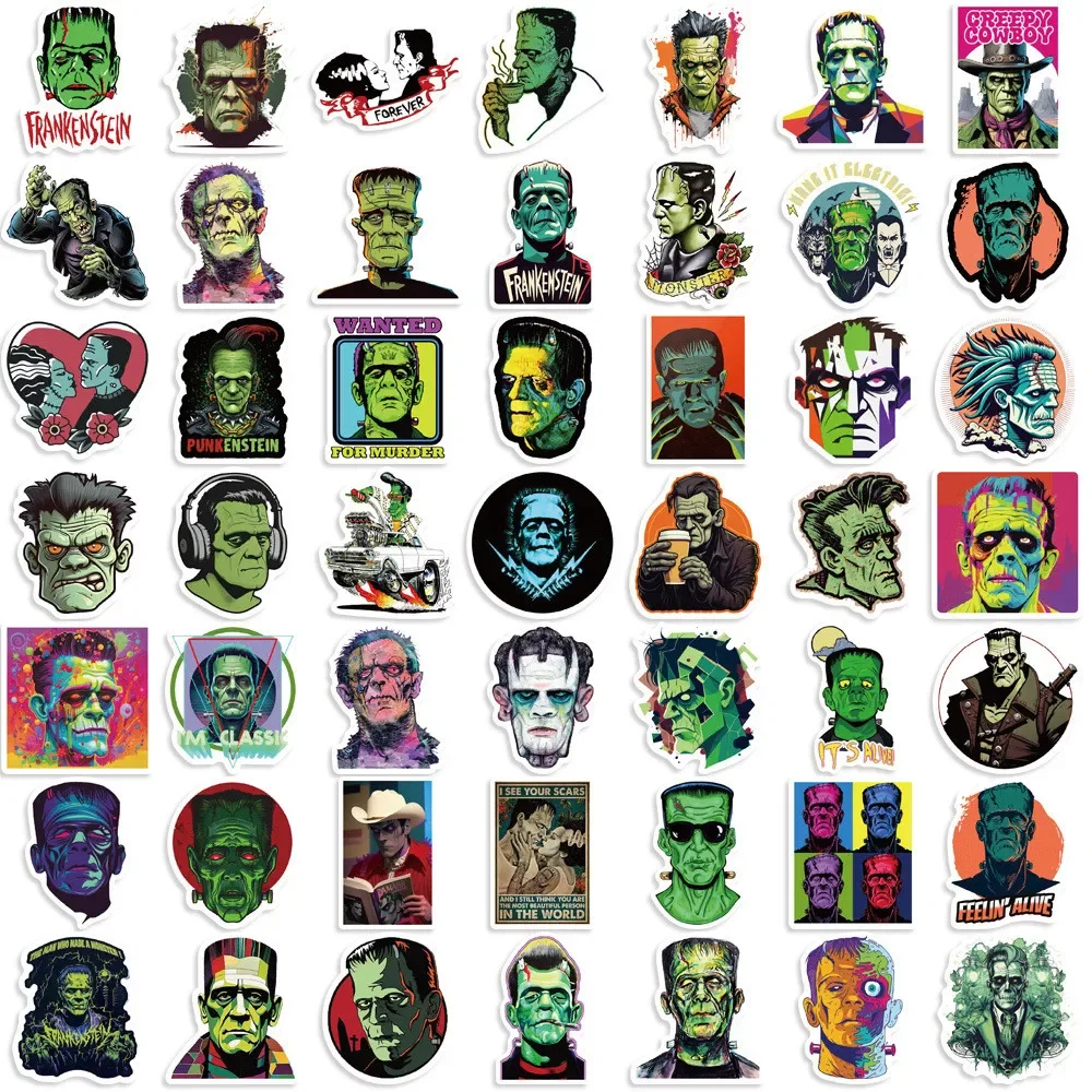 52 قطعة من شارات Frankenstein's Monster Graffiti - ديكور مقاوم للماء يمكنك صنعه بنفسك لحقيبة الظهر المكتبية للأمتعة والكمبيوتر المحمول #3