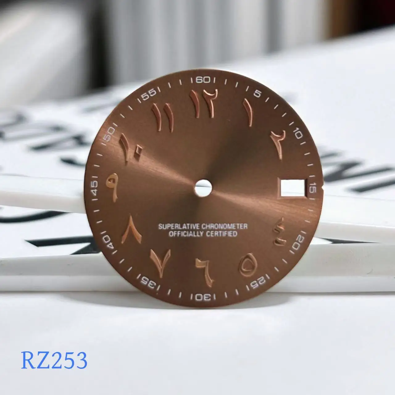 28.5mm Hot selling blue green Arabic numerals s logo dial no Luminous Suitable green dial nh35 movement watch accessories