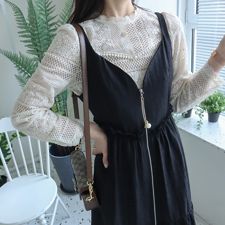 

Женский топ для похудения с милой вышивкой и вышивкой, корейский топ с длинными пуговицами и обычной длиной, однотонный, однотонный