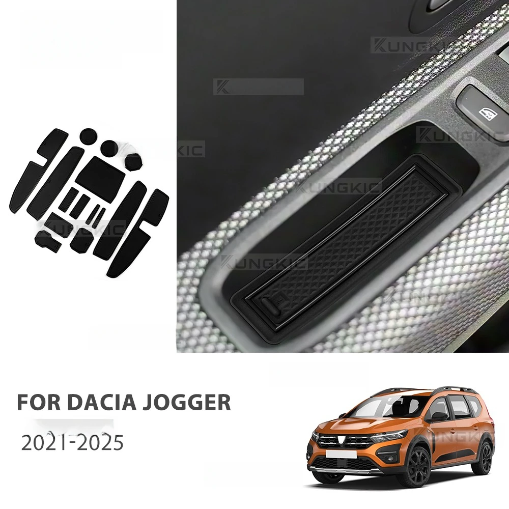 For Dacia Jogger 2021-2025 Car Door Slot Pads Anti-slip Anti-scratch Easy Clean Interior Decorative Modification Accessories