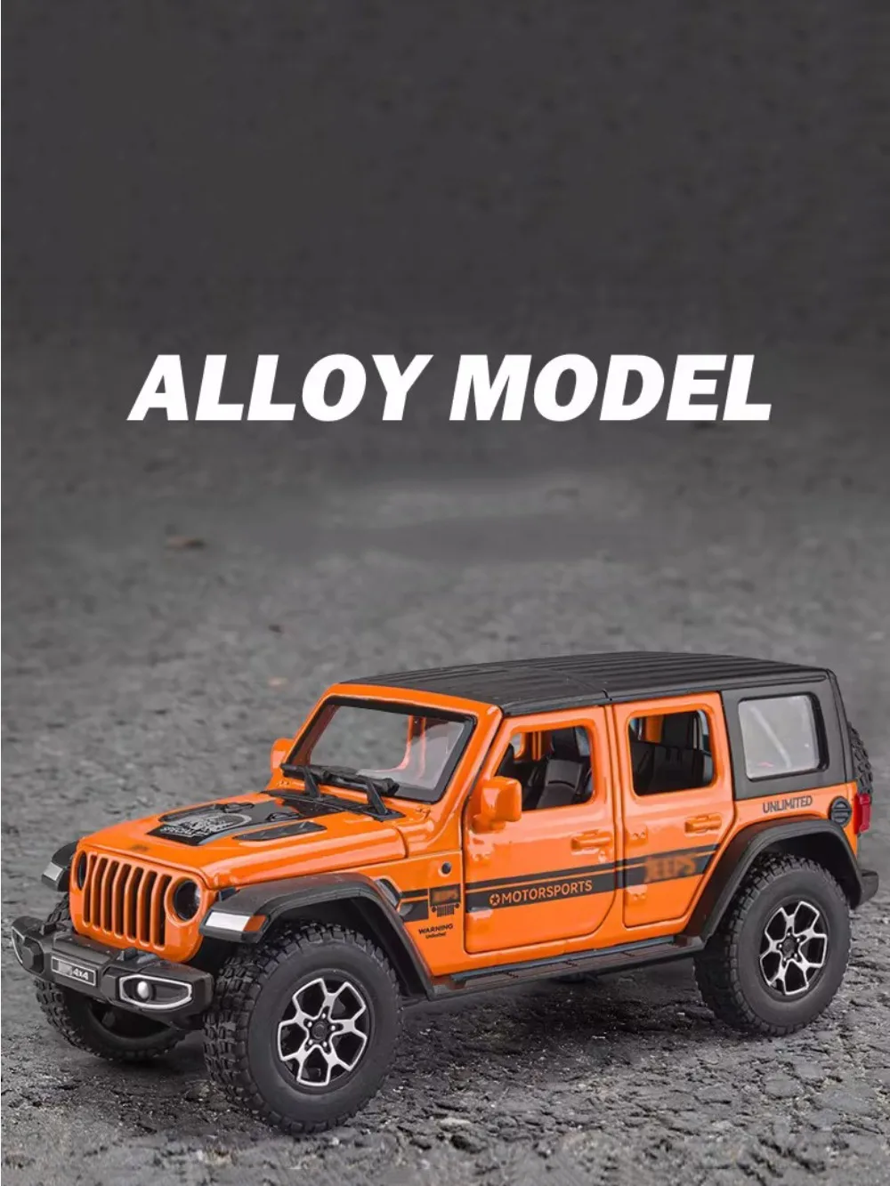 

1/32 Wrangler Model Car Toys Die Cast Alloy Off-road Vehicle 6 Door Can Be Opened Rubber Tires Sound Light Models Festival Gifts