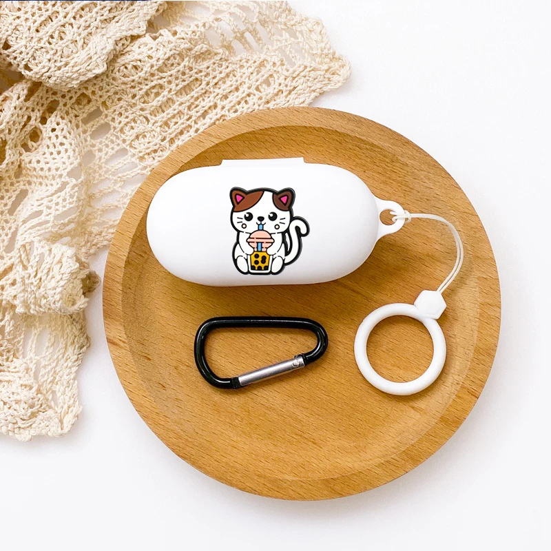 Estojo dos desenhos animados para Anker SoundCore Sport X10, anel anti-queda bonito, capa de fone de ouvido de silicone