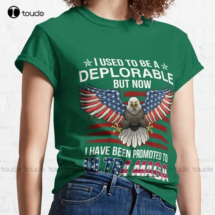 I Used To Be A Deplorable But Now Promoted Ultra Maga Eagle Trending T-Shirt Shirts For Women Digital Printing Tee Shirts Xs-5Xl