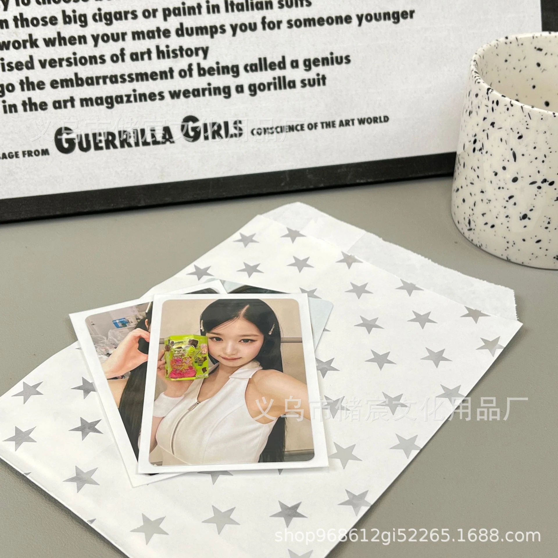 Imagem -06 - Coreano Brilhante Ins Silver Star Card Paper Bolsa Kpop Star Photo Card Cartão de Venda Faça Você Mesmo Girl Gift Embalagem Bolso 13x18cm 20 Pcs