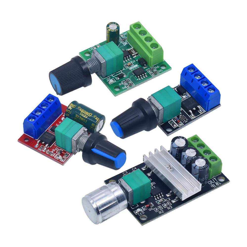 DC 1.8V-35V 2A 3A 5A 10A 30W 80W 90W PWM Motor Speed Controller Low Voltage Motor Speed Controller PWM Adjustable Drive Module