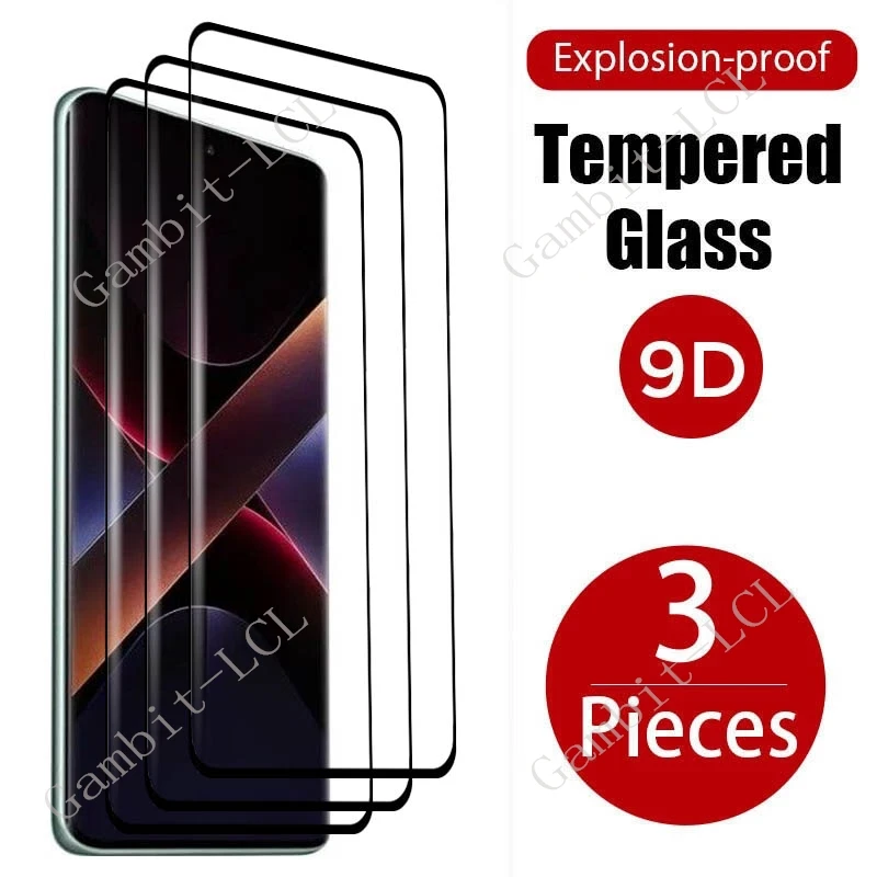 3PCS 9H HD 3D FULL Curved Tempered Glass For Xiaomi Poco X7 ON XiaomiPocoX7 PocoX7 6.67