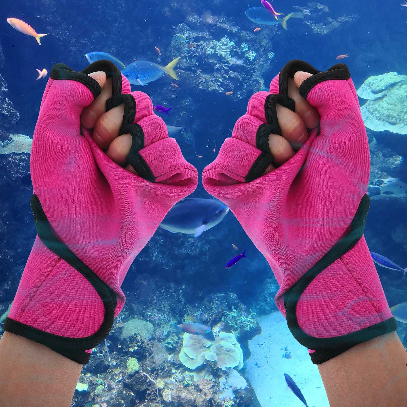 

1pcs 1 Pair Swim Training Gloves Nylon Dive Gloves For Men Women Scuba Diving Gear Water Sports Equipment Aquatic Fitness Hand