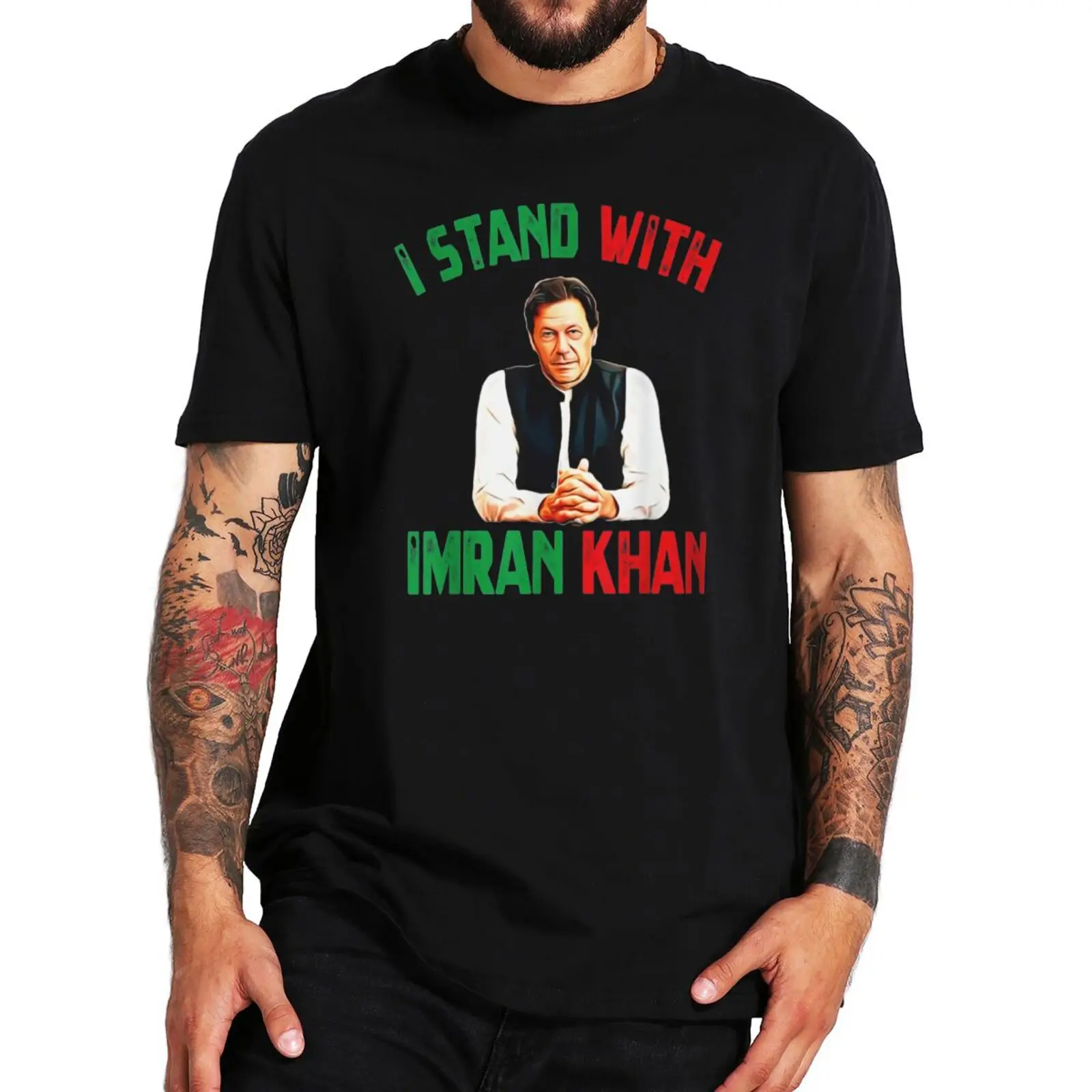 Imran Khan PTI Partei Pakistan T Shirt unterstützt Freiheit Supporters 2022 Classic Tshirts Short Sleeves Camiseta 100% Cotton