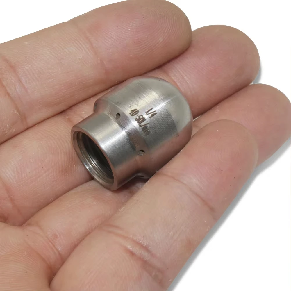 Inner Wire G1/4'' Bowl Cut Nozzle 7 Holes In Back High-pressure Dredging Nozzle Pipeline Dredging And Flushing Nozzle