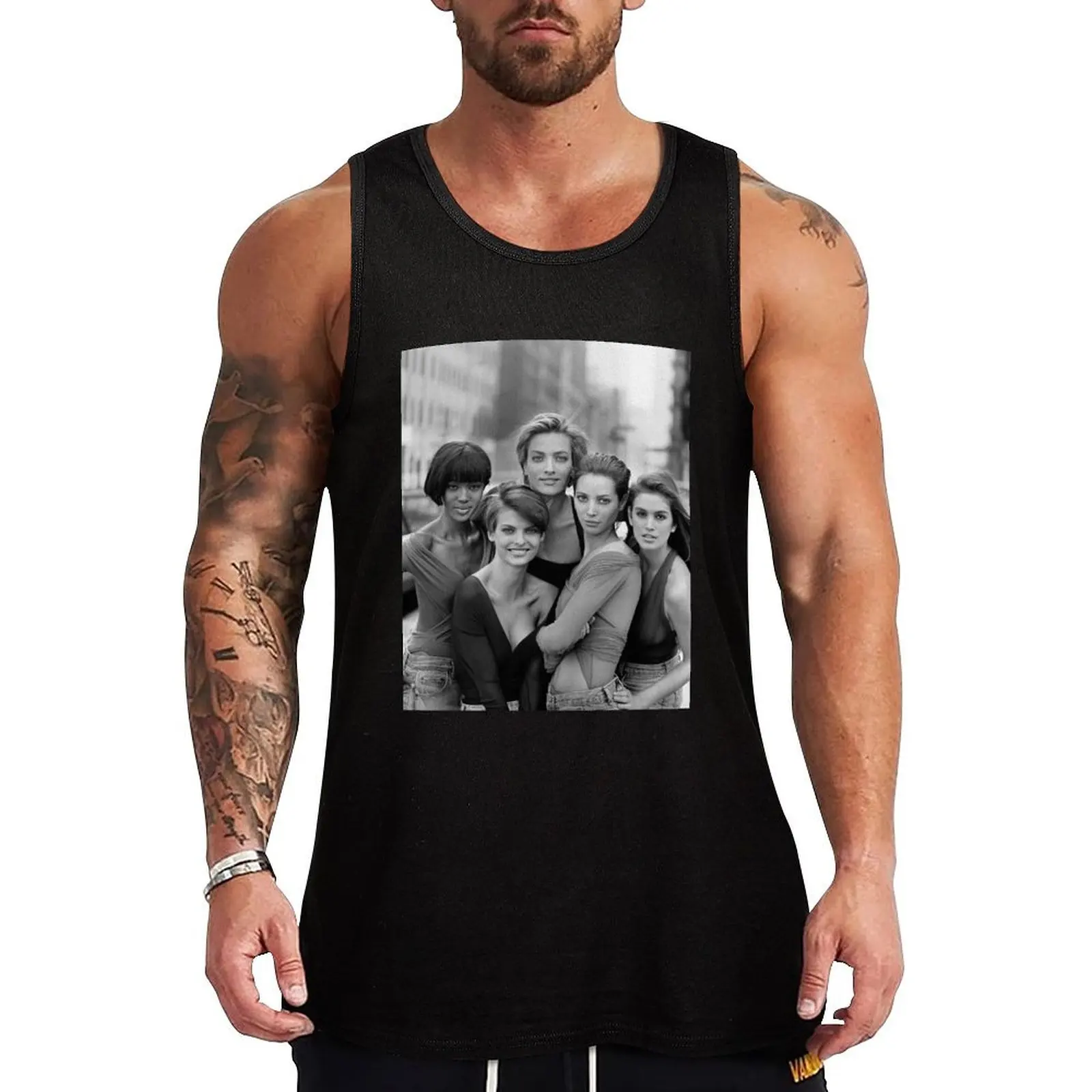 

90s Top 5 Supermodel Tank Top clothing men gym top t-shirt gym man