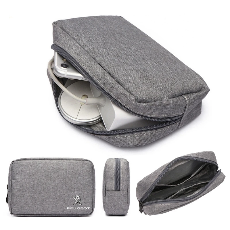Portable Car keys cards driver's license Storage Bag For Peugeot 408 4008 308 3008 Rifter 5008 508 2008 208 301 RCZ 407