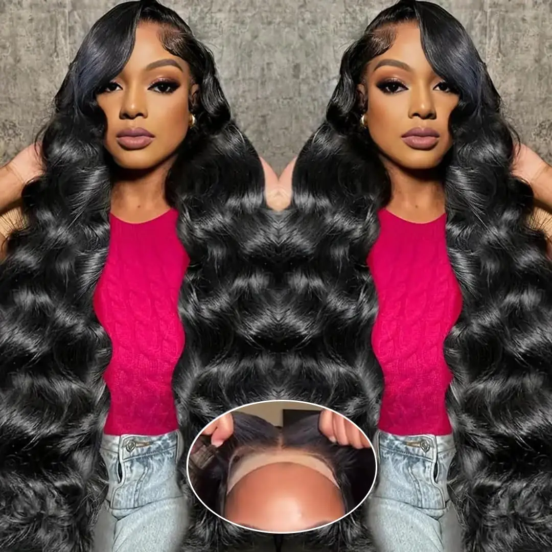 

Wear And Go Glueless Wigs Human Hair Pre Plucked Pre Cut 180% Density Lace Front Wigs Human Hair 13x4 Body Wave Wig