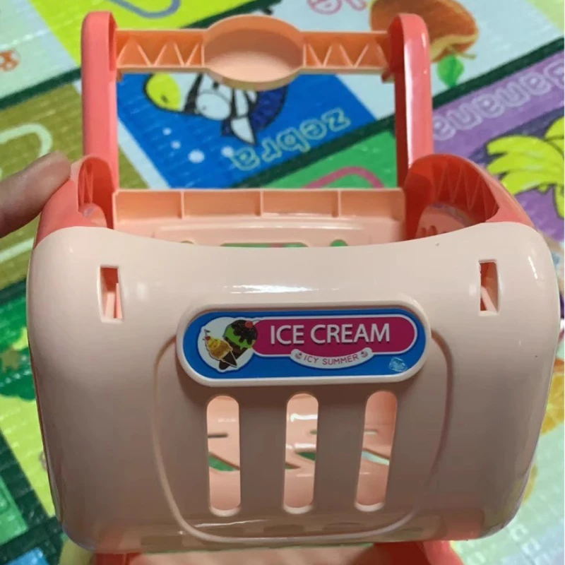 

15PCS Kids Shopping Cart Toy Set, Supermarket Pretend Play with Fake Food Fruits Vegetables, Educational Role Play Toys