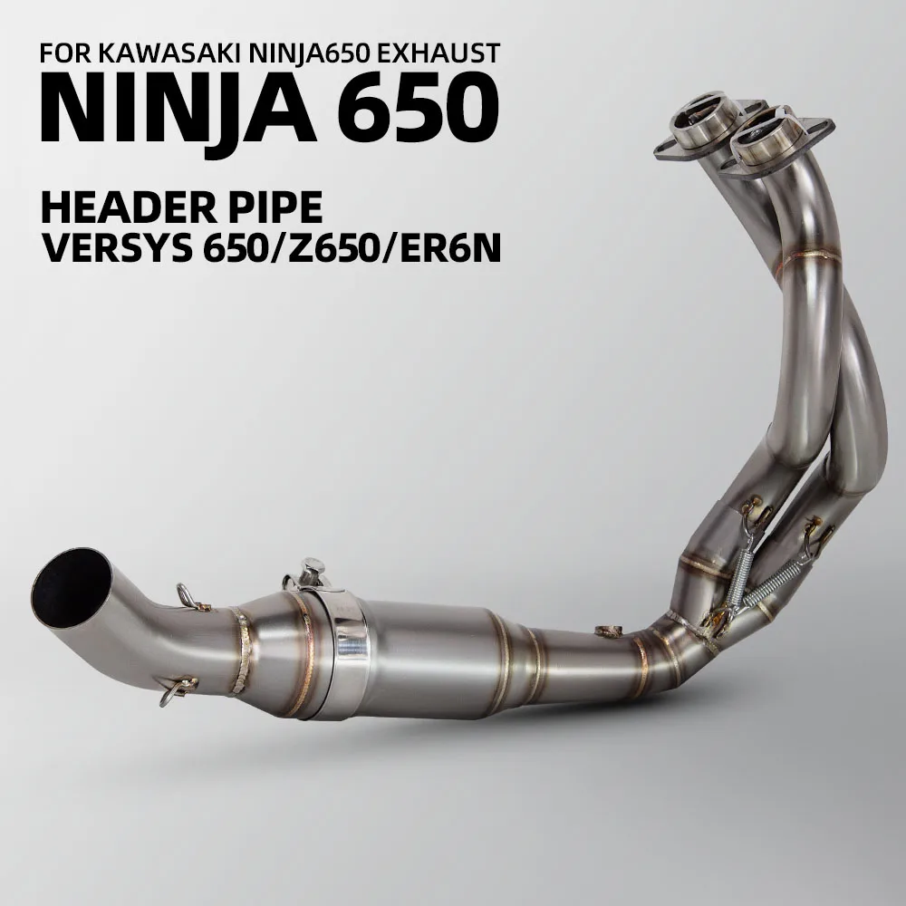

ER6N exhaust manifold For Kawasaki Ninja650 Z650 Versys 650 ER6N ER6F 2023-2026 motorcycle 51MM exhaust pipe street bike tube