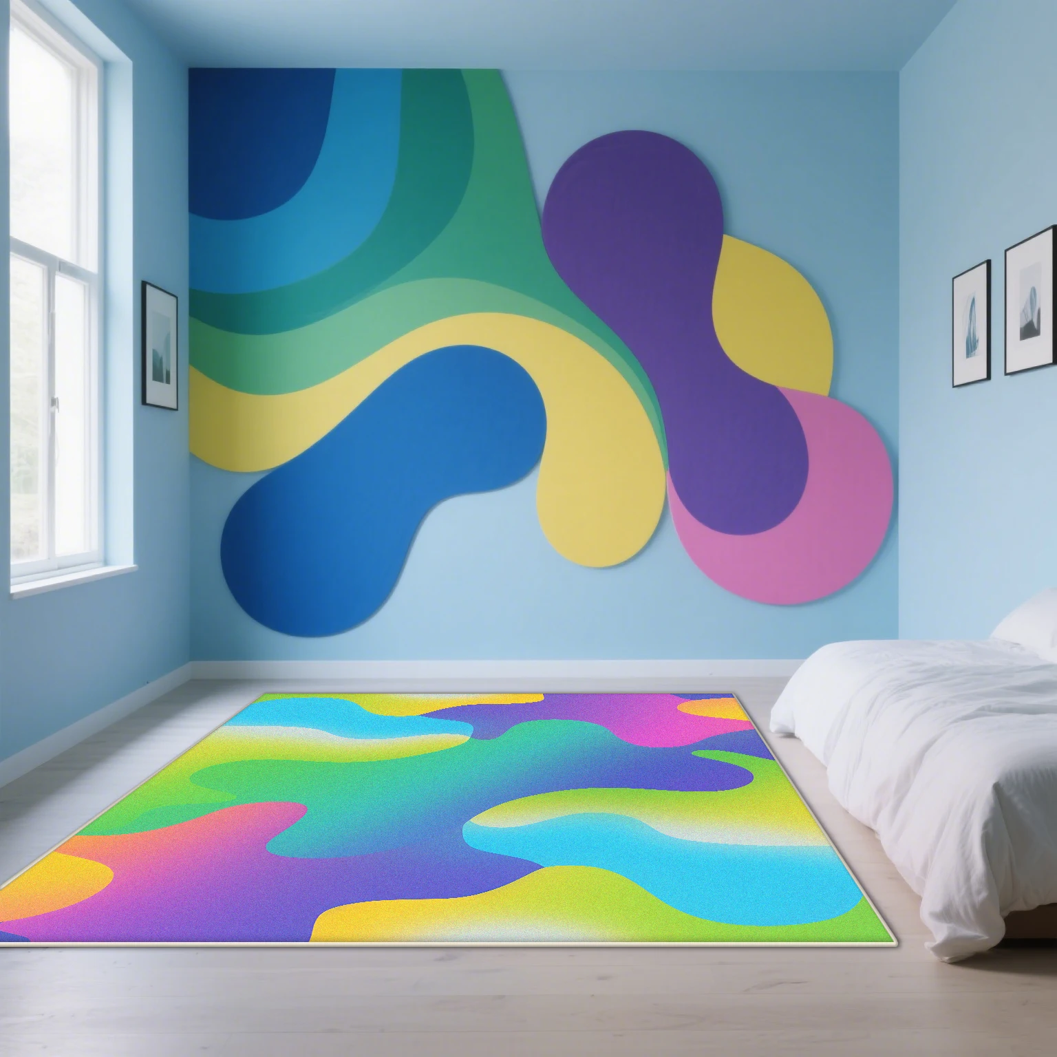 Modern Colour Kawaii Room Decor Lounge Carpet Washable Short Velvet Living Room Rug Easy Cleaning Foldable Coffee Tables Mat