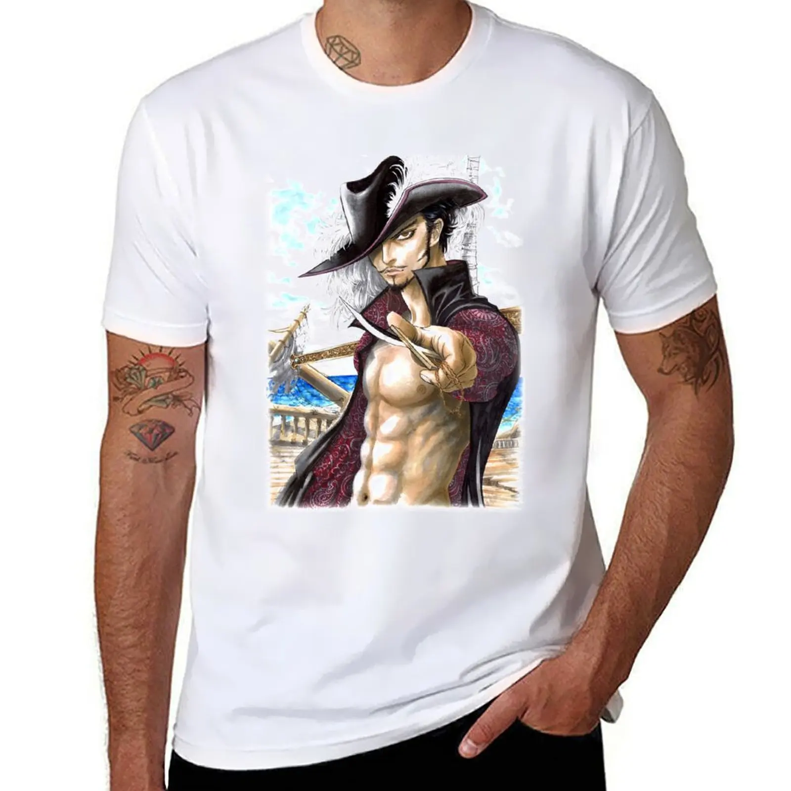 Dracule Mihawk T-shirt Aesthetic clothing graphics sublime Short sleeve tee mens graphic t-shirts anime