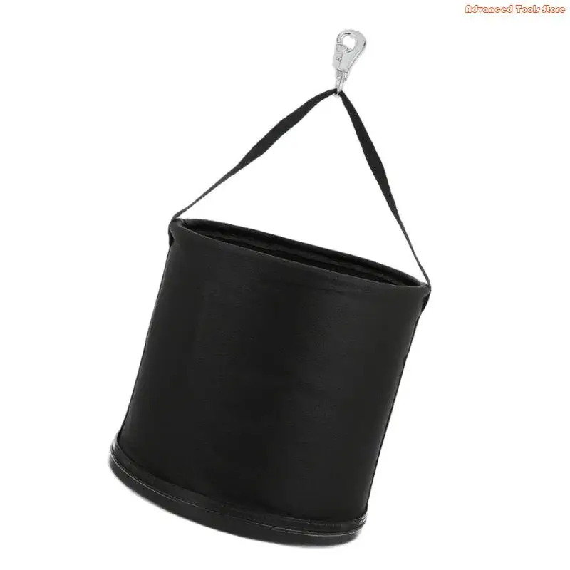 Large Capacity Work Tool Bag Rugged Canvas Utility Bucket Round Tool Bucket W91B