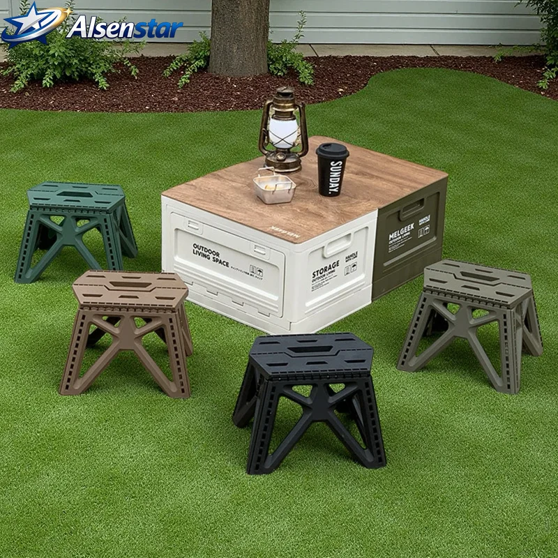 Small Stool for Outdoor Use, Camping, Fishing, BBQ Portable Folding stool High Load Bearing Durable