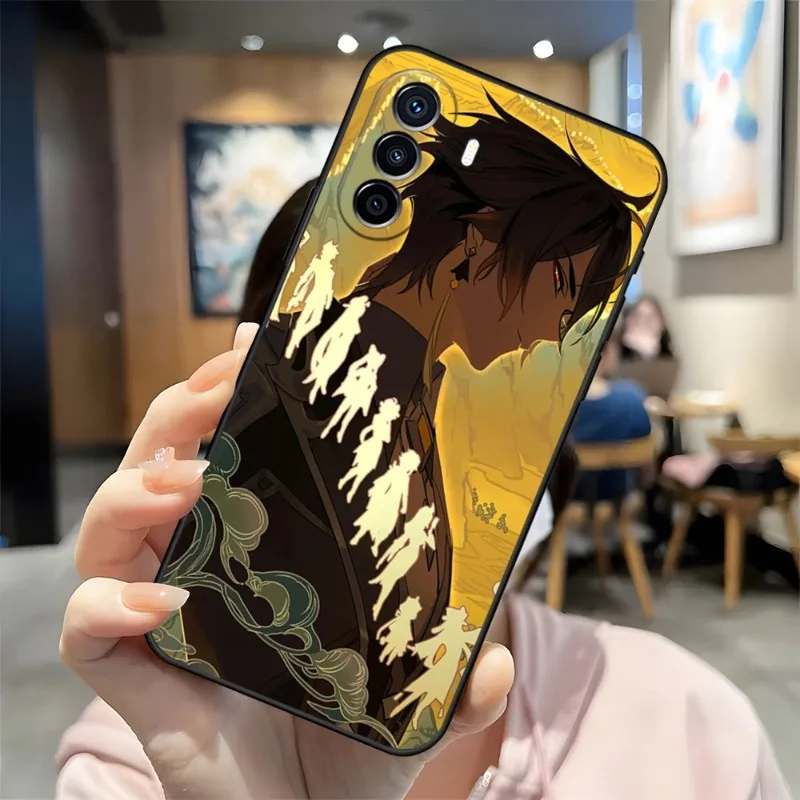 Genshin Zhongli Phone Case For Huawei P30Pro P50 P40 P20 P10 P9 Y7 Y9S Lite Honor X8 X7 70 Pro Psmart Coque