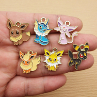 10pcs Cartoon Charm Jewelry Accessories Diy Making Necklace Earring Keychain Phone Pendant Alloy Metal Gold Plated