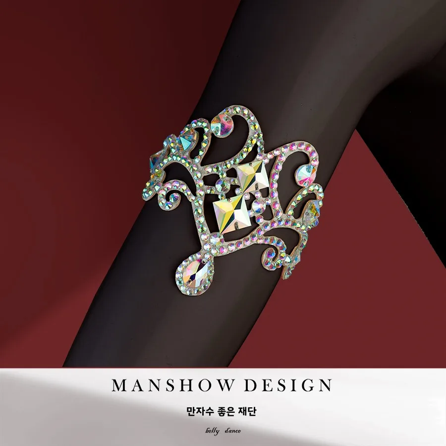 Anéis de braço de dança do ventre feitos à mão, acessórios de dança latina, adereços de dança, pulseiras de mão versáteis para fitn e fãs