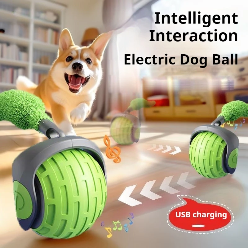  Interactive Ball Smart Electric Cat Toy USB Rechargeable Relieving Boredom Cat Teasing Automatic Rolling Toy Ball for Pet