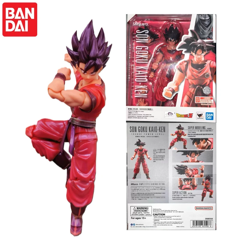 ¡En stock! Figura de Acción Original de Bandai S.H.F Dragon Ball Z Super Saiyan Kaioken 2.0, Son Goku de Pelo Rojo, Namek Full Power