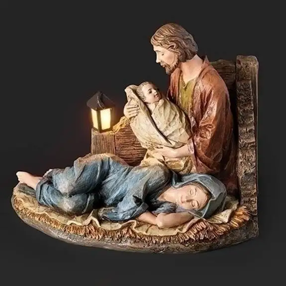 14cmH Luminous Sleeping Mary Wooden Statue