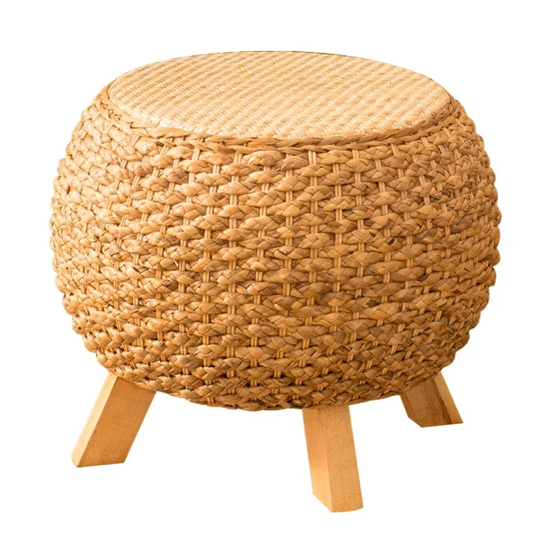 

Rattan low stool, balcony stool, bench sofa , straw household seat, tatami chair, Nordic