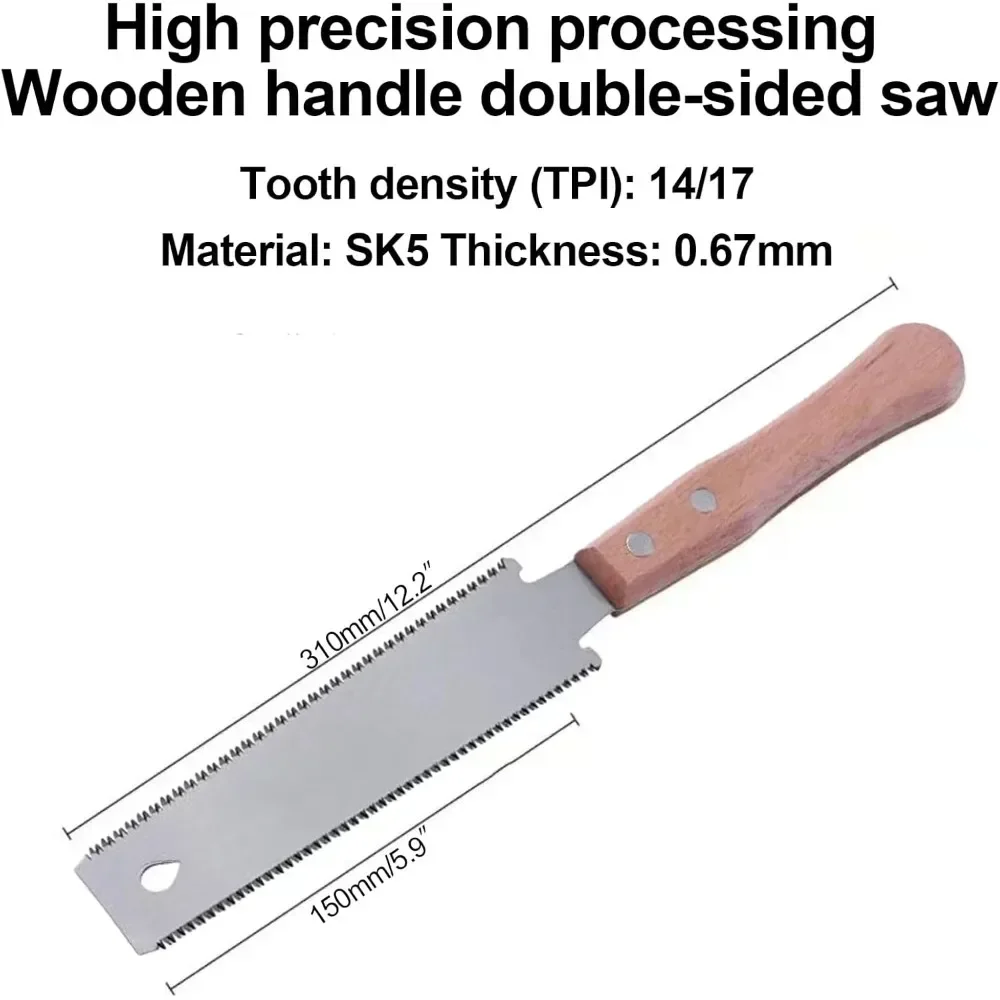 2025 For Fine-cut Wood Hand Saws, Flush Cutting Saws, Woodworking Tools, Handle-trimming Fine-tooth Pull Saws New
