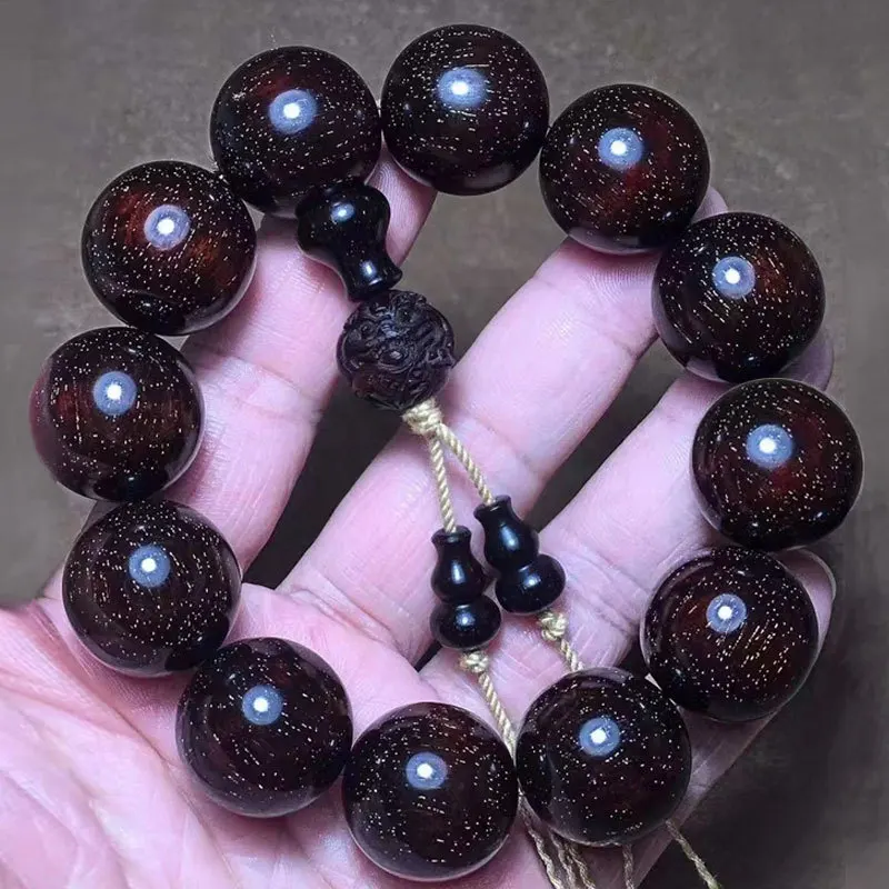 

Lobular rosewood full of venus beads hand string old material single circle 108 literary arts and crafts gifts to friends