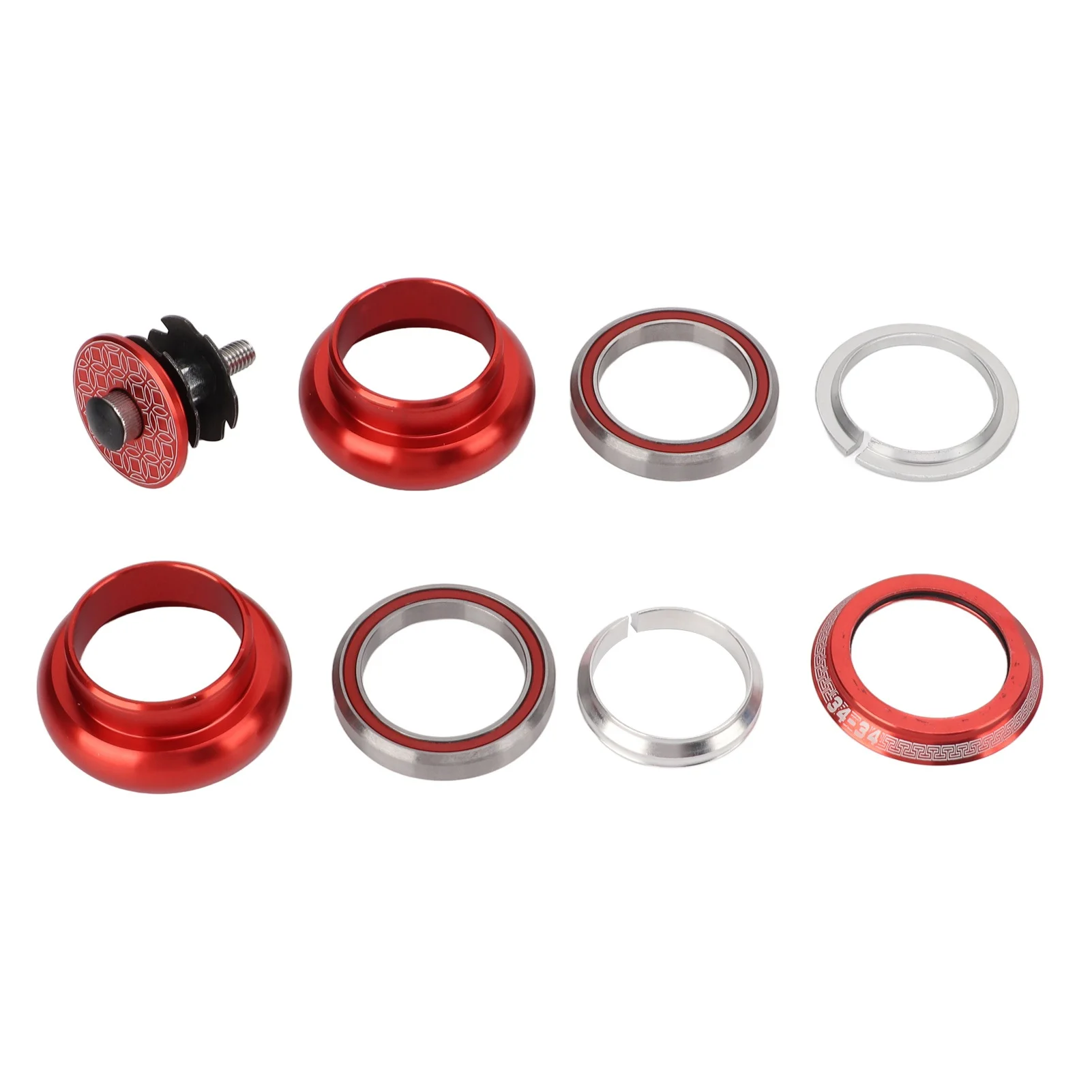 Viaron 34mm Bike Headset Double Bearings Bicycle Front Fork Stem Headset for Mountain Road Bike