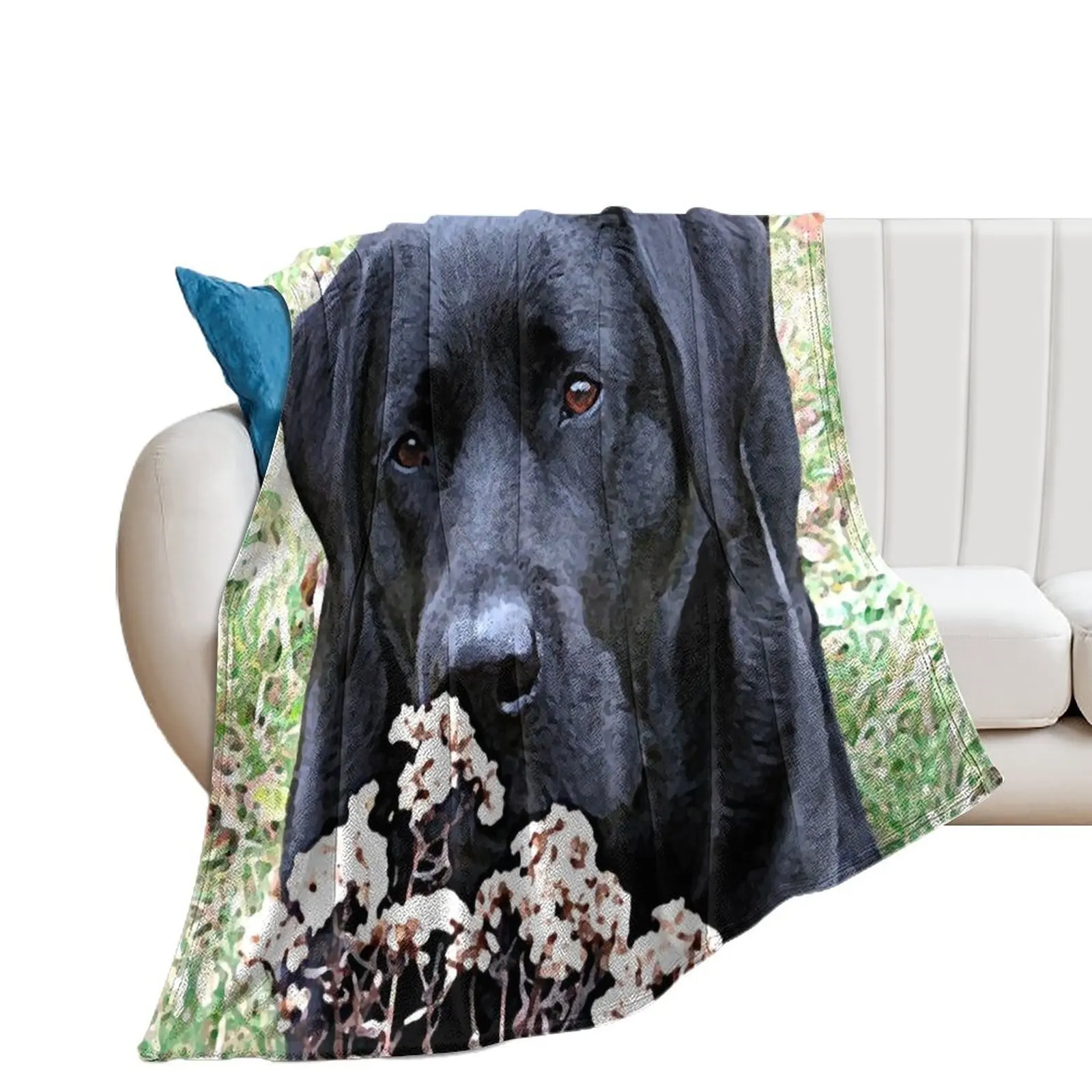 

Take Time - Black Labrador Throw Blanket Comforter Giant Sofa for babies Flannel Fabric Blankets