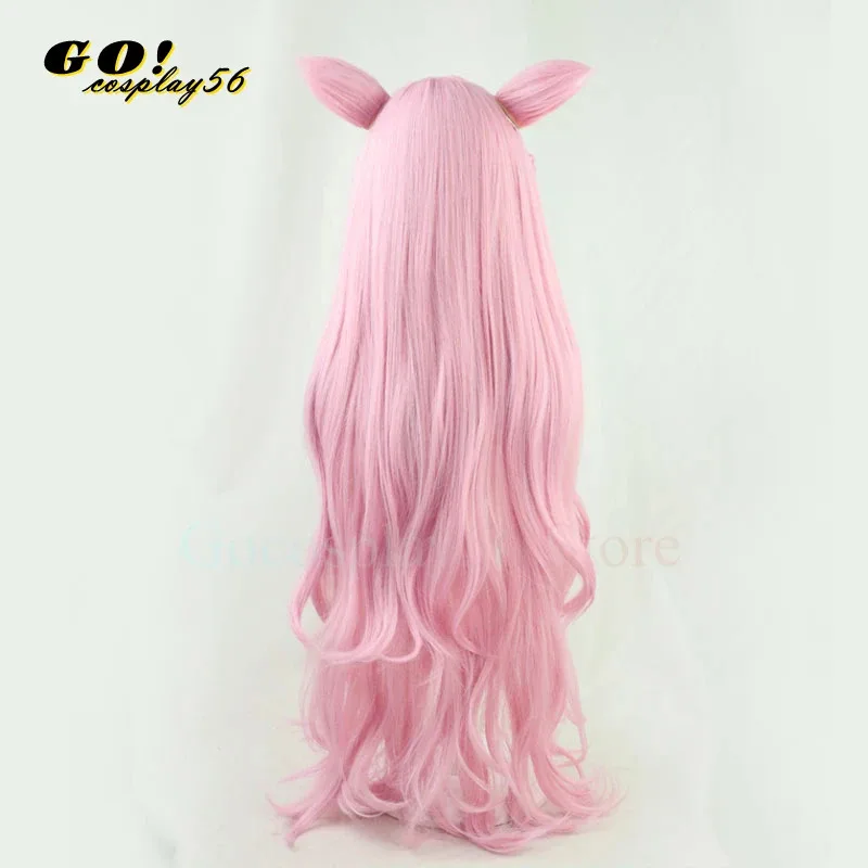 

2025 yiyiVTuber Hakui Koyori Cosplay Wig Ears Tail Hololive Curly Long Straight Pink Heat Resistant Hair Youtuber Girls holoX Ro