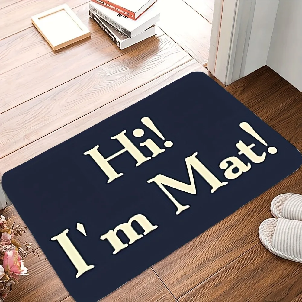 

1PC Hi I'm Mat Charator Door Mats Kitchen Rugs Non-Slip Pop arts design Living room Rugs Bath Mat Carpet for Sink Laundry Decor